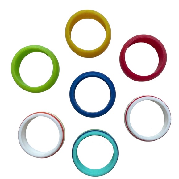 NEW - 7 Rings - Silicone Bands Size 10 - Picture 3 of 10